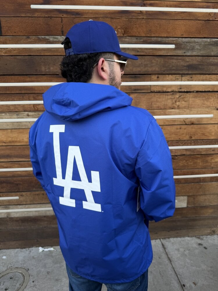 Mitchell and Ness LA Dodgers M&N Hooded Coaches Jacket Royal
