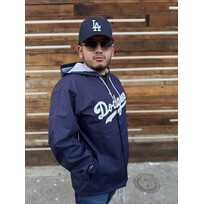 Mitchell and Ness LA Dodgers M&N Hooded Coaches Jacket Navy