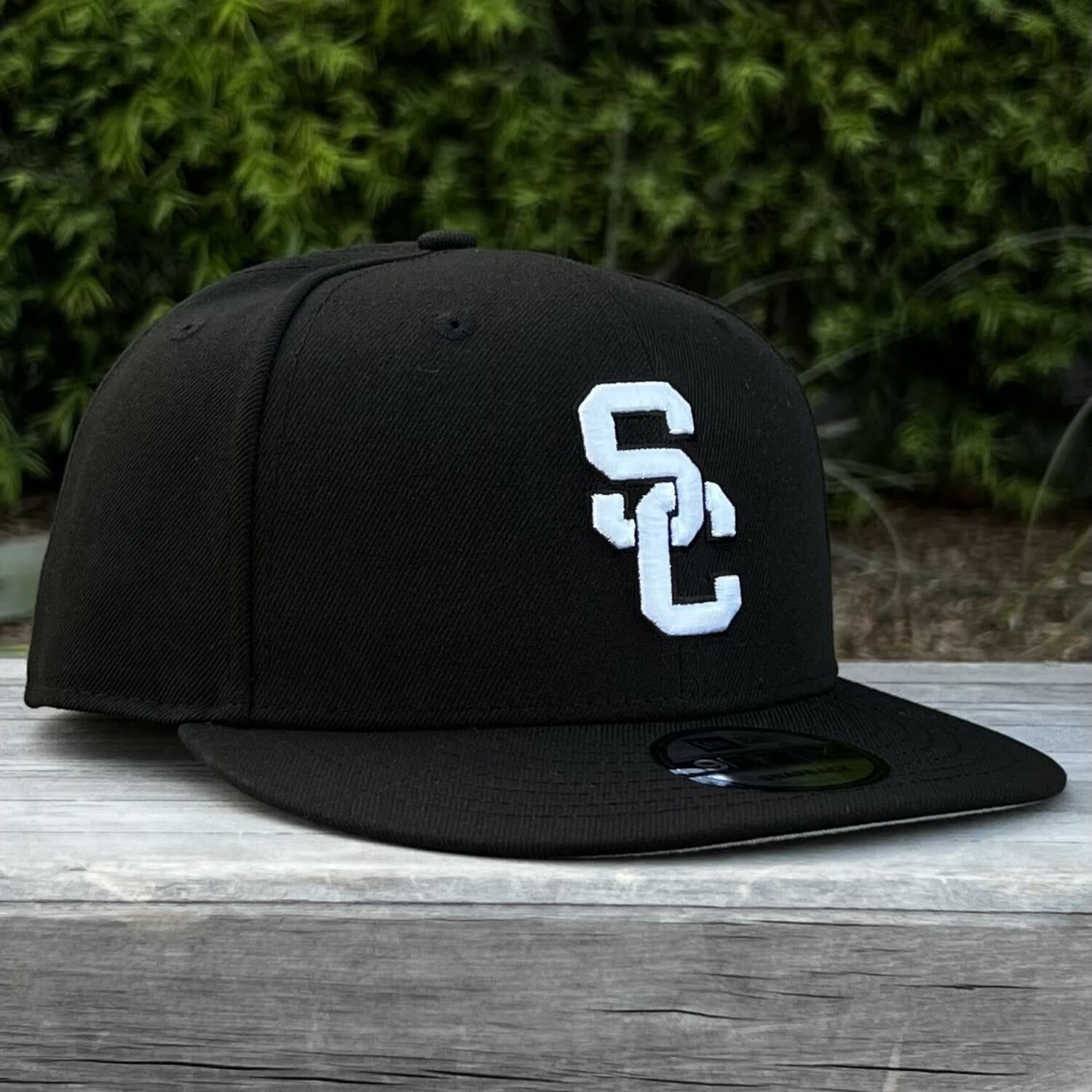 USC Trojans SC Interlock Black White 950 Snapback - The Locker