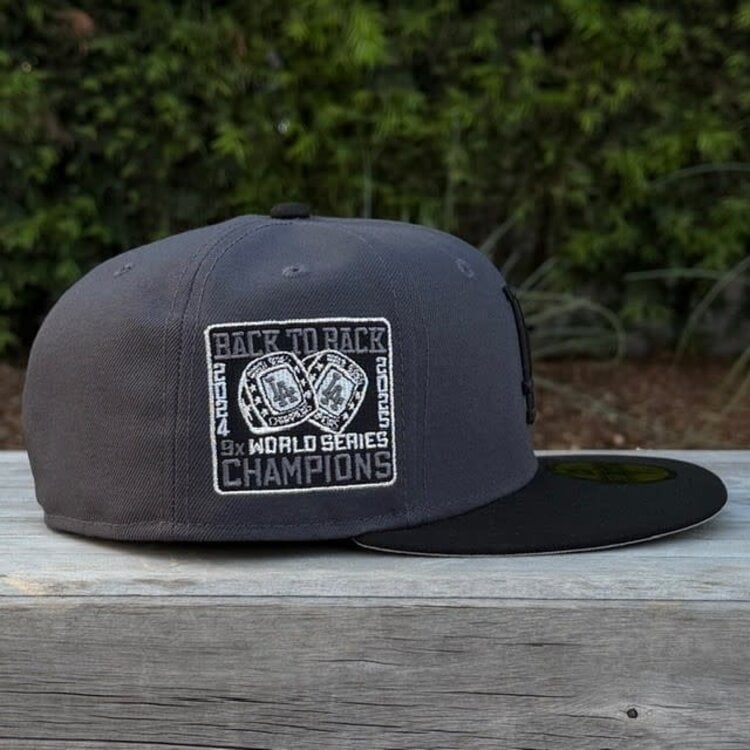 New Era LA Graphite/Black Metallic Back to Back WS Champs Rings