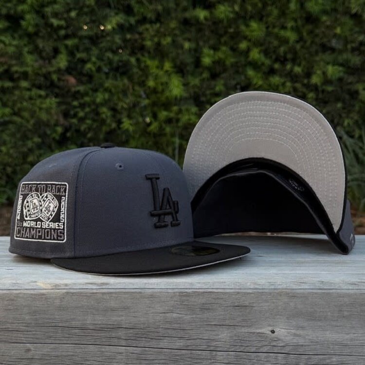 New Era LA Graphite/Black Metallic Back to Back WS Champs Rings