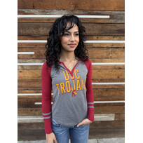 USC Trojans W Diane V-Neck L/S