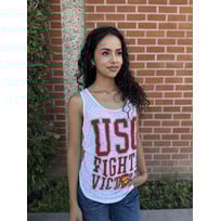 USC Trojans Women's White Love Them Trojans Tank