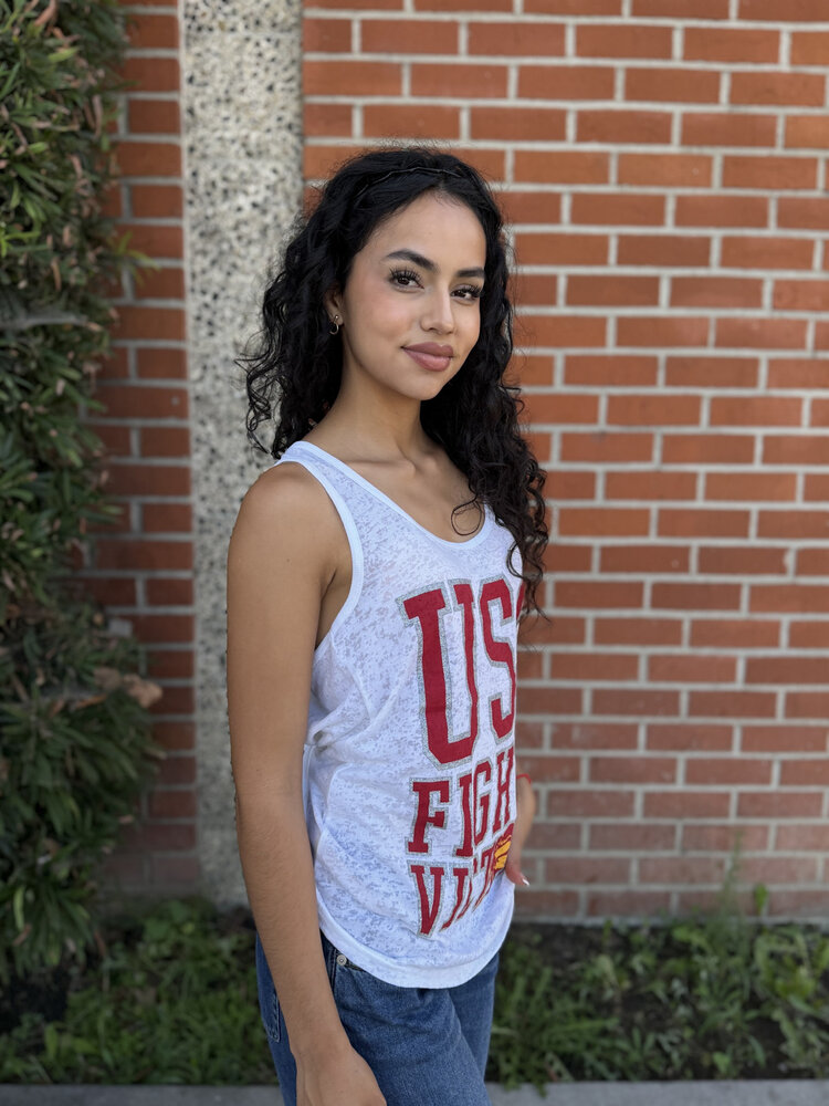 USC Trojans Women's White Love Them Trojans Tank