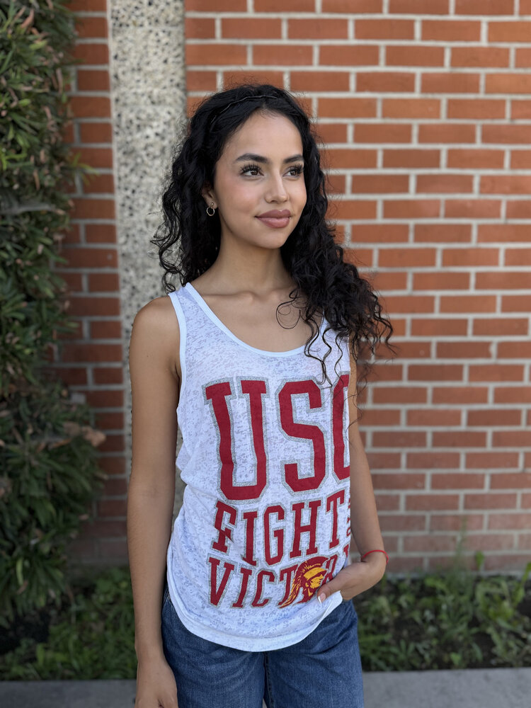 USC Trojans Women's White Love Them Trojans Tank