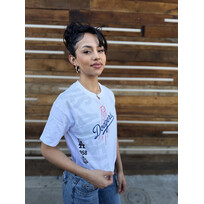 New Era LA Dodgers NE Women's White Shooting Ball Crop Top