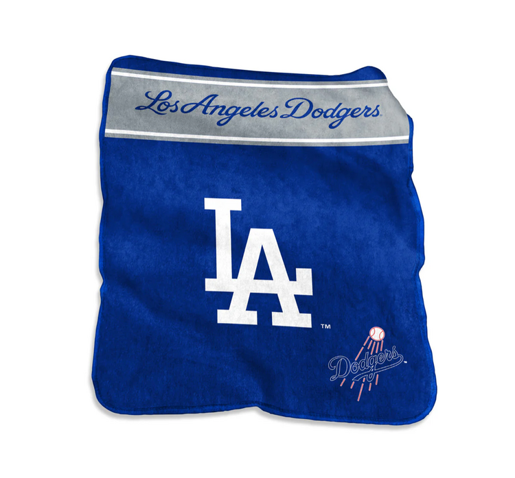 Logo Brands Dodgers Street Plush Raschel Blanket 60x80