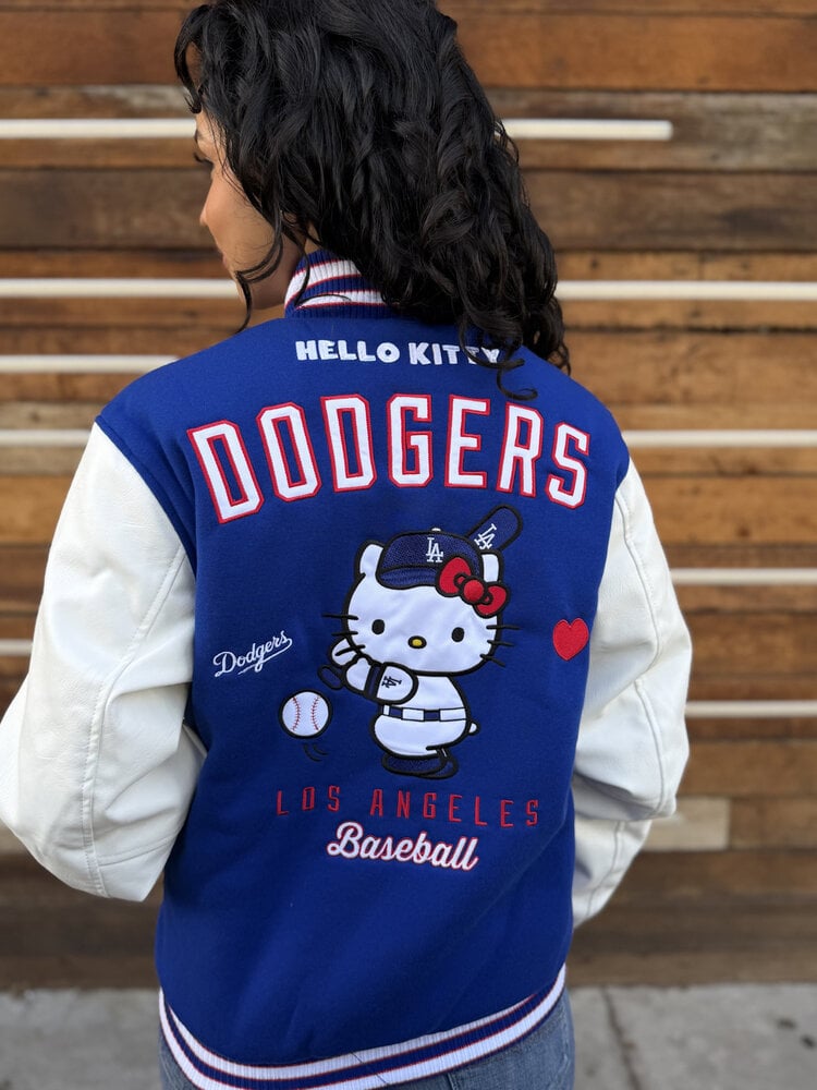 JH Design LA x Hello Kitty Royal Reversible Varsity Button Up Jacket