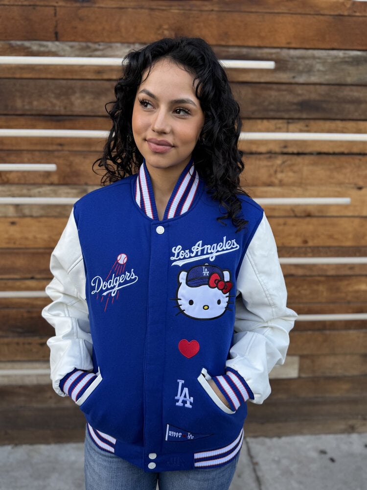 JH Design LA x Hello Kitty Royal Reversible Varsity Button Up Jacket