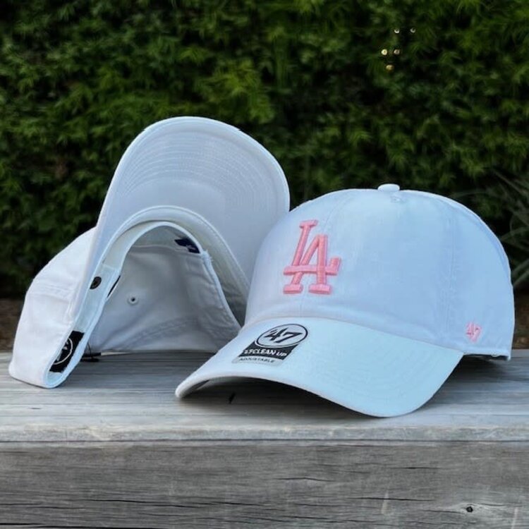 47 Brand LA Dodgers 47 Clean Up White Pink LA