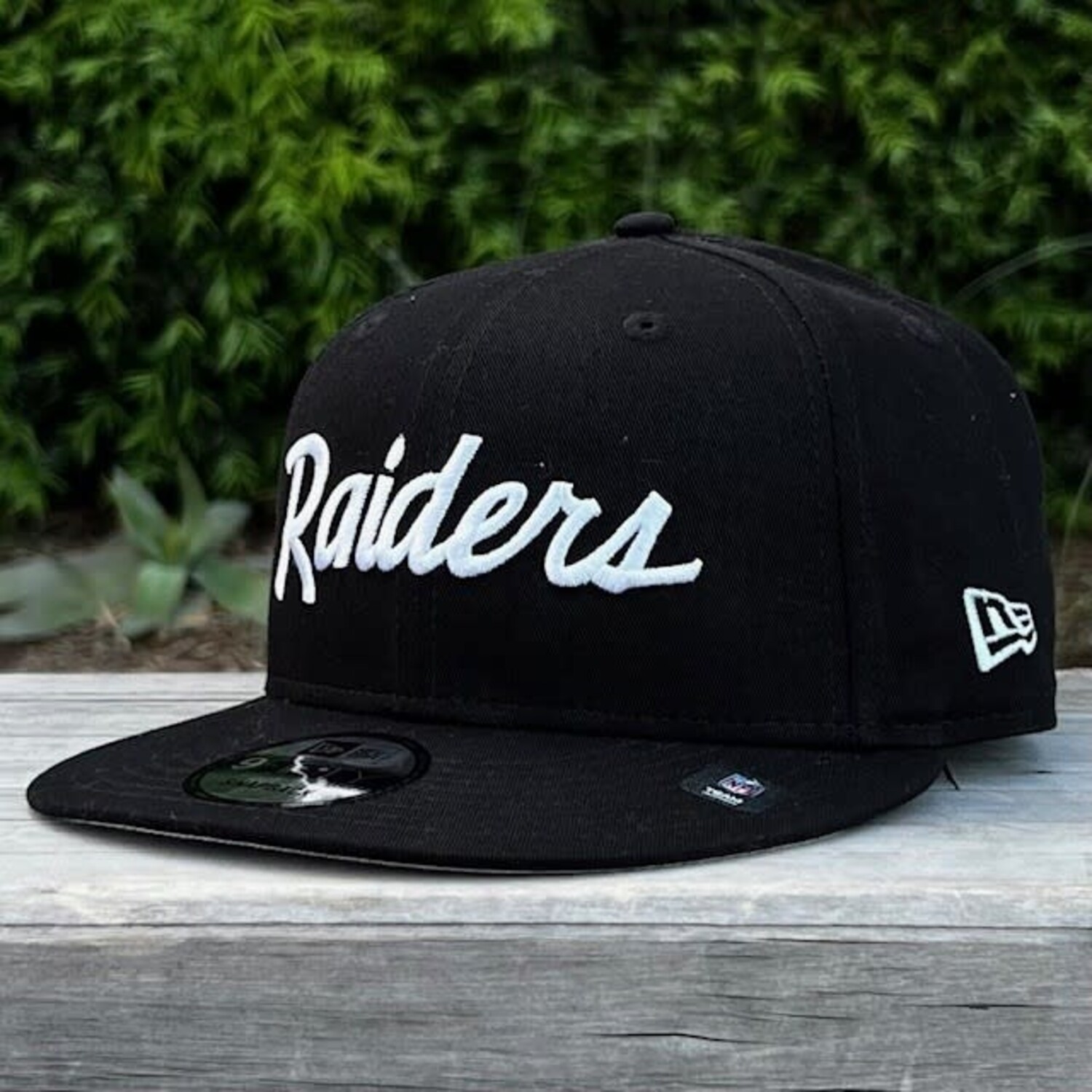 Raiders New Era Basic Black Script 950 Snapback - The Locker Room