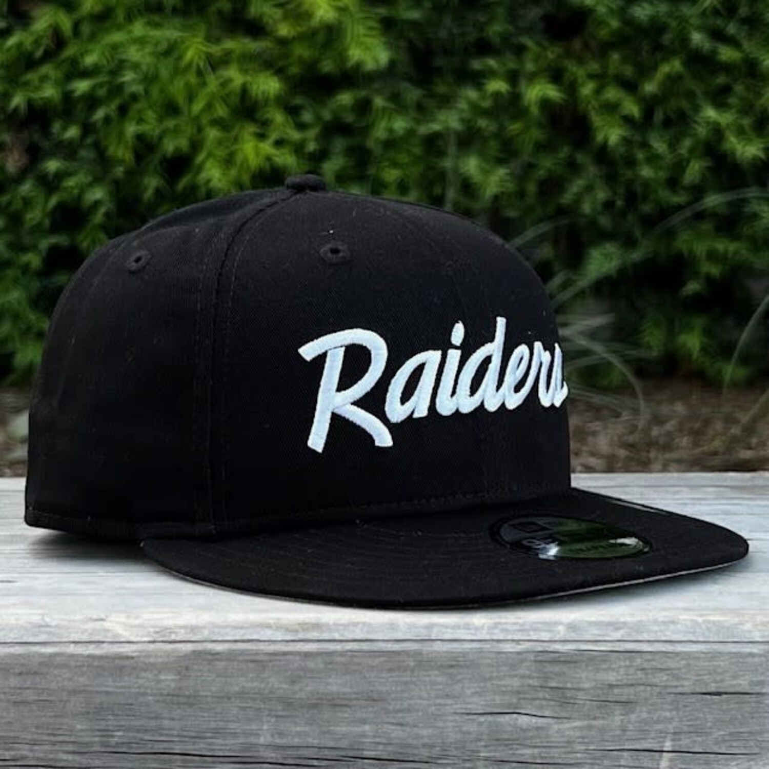 Raiders New Era Basic Black Script 950 Snapback - The Locker Room