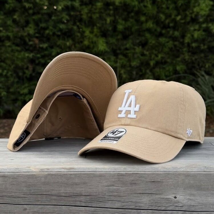 47 Brand LA Dodgers 47 Clean Up Khaki White