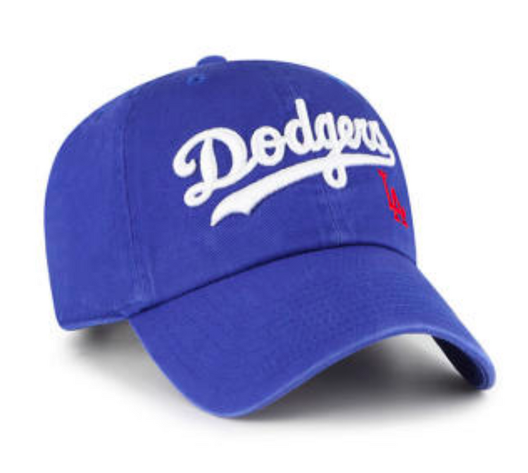 47 Brand LA Dodgers 47 Clean Up Royal White Wordmark Red LA