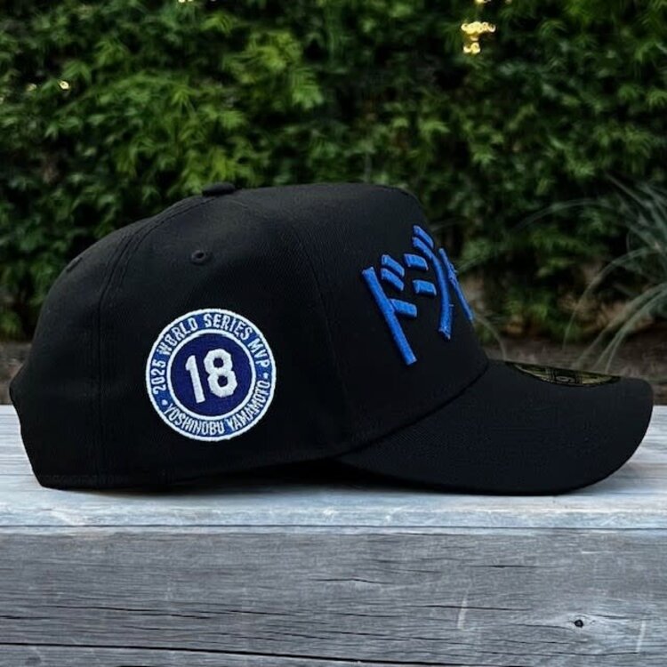 New Era LA Black Metallic Blue Kanji Yamamoto MVP 2025 WS Champs 940 a-frame