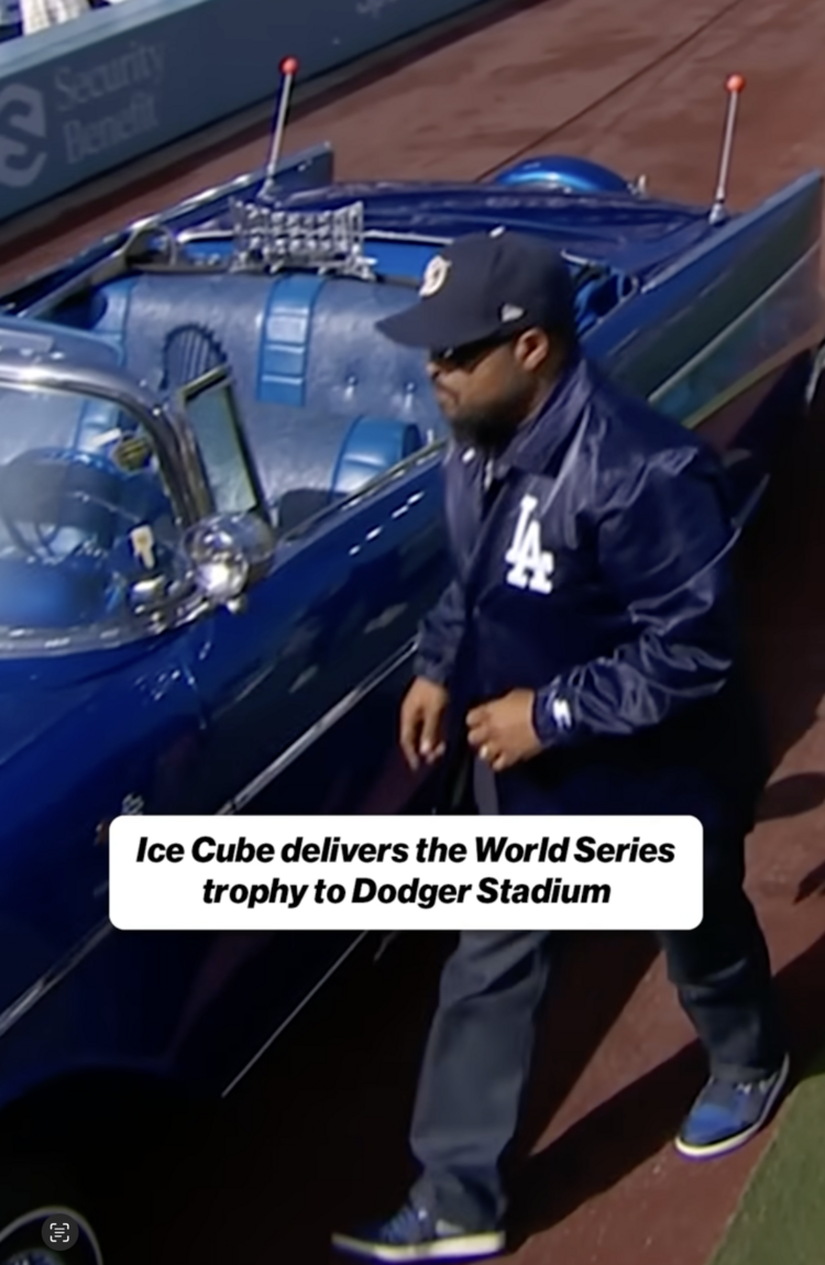 Starter LA Dodgers Men's Starter Navy Cube's Coach Jacket 2025 Champ Celebration