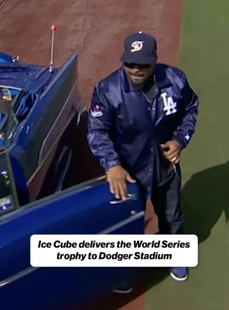 Starter LA Dodgers Men's Starter Navy Cube's Coach Jacket 2025 Champ Celebration