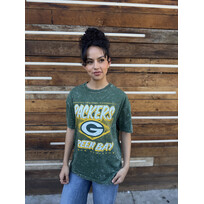 New Era Packers Women's NE NFC Green Mineral Wash SS Crew Tee