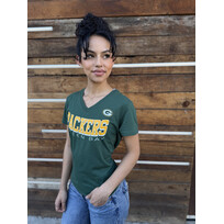 G-III Green Bay Packers Women's G-III Strategy V-Neck Tee
