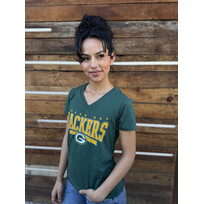 G-III Packers Women's G-III Cheer Dance Green V-Neck Tee