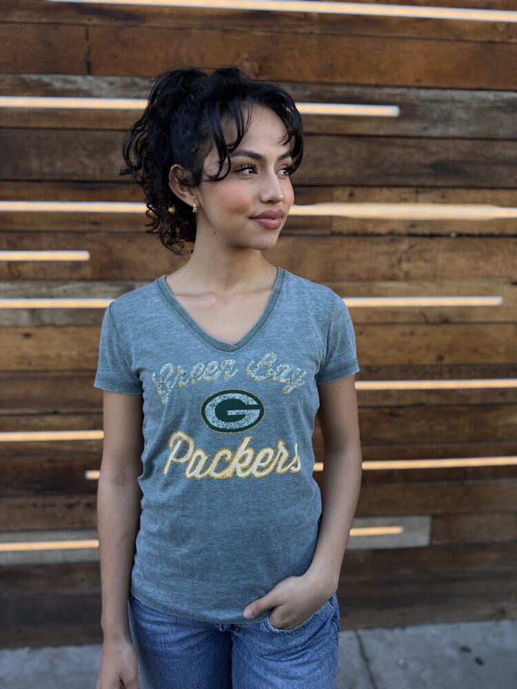Majestic Packers W V-Neck Day Game