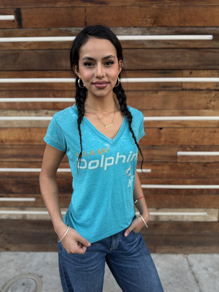 G-III Miami Dolphins Women's Touch Blend V-Neck Tee