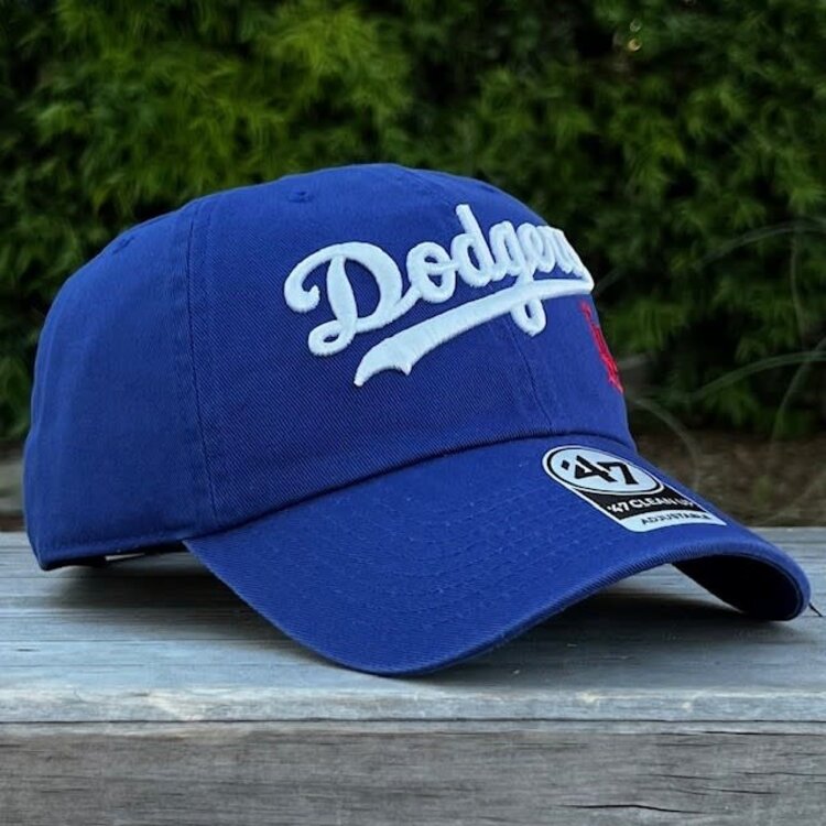 47 Brand LA Dodgers 47 Clean Up Royal White Wordmark Red LA