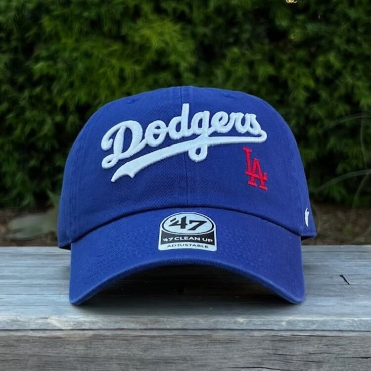 47 Brand LA Dodgers 47 Clean Up Royal White Wordmark Red LA