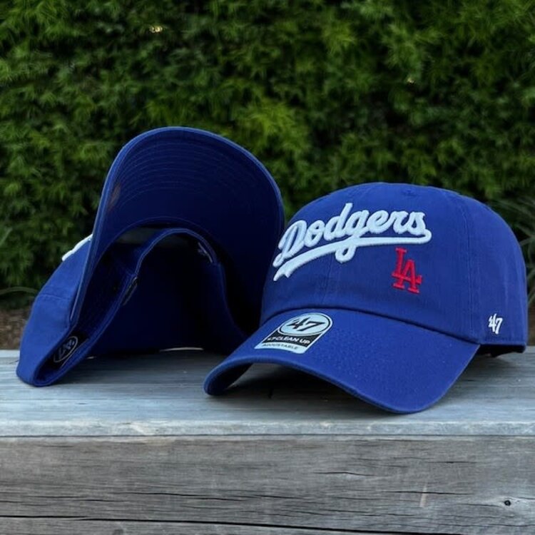 47 Brand LA Dodgers 47 Clean Up Royal White Wordmark Red LA
