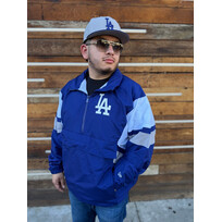 New Era LA Dodgers Men's NE Leisure Royal Quarter Zip Windbreaker