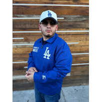 Starter LA Dodgers Men's Starter Franchise Royal Canvas Full-Zip Jacket