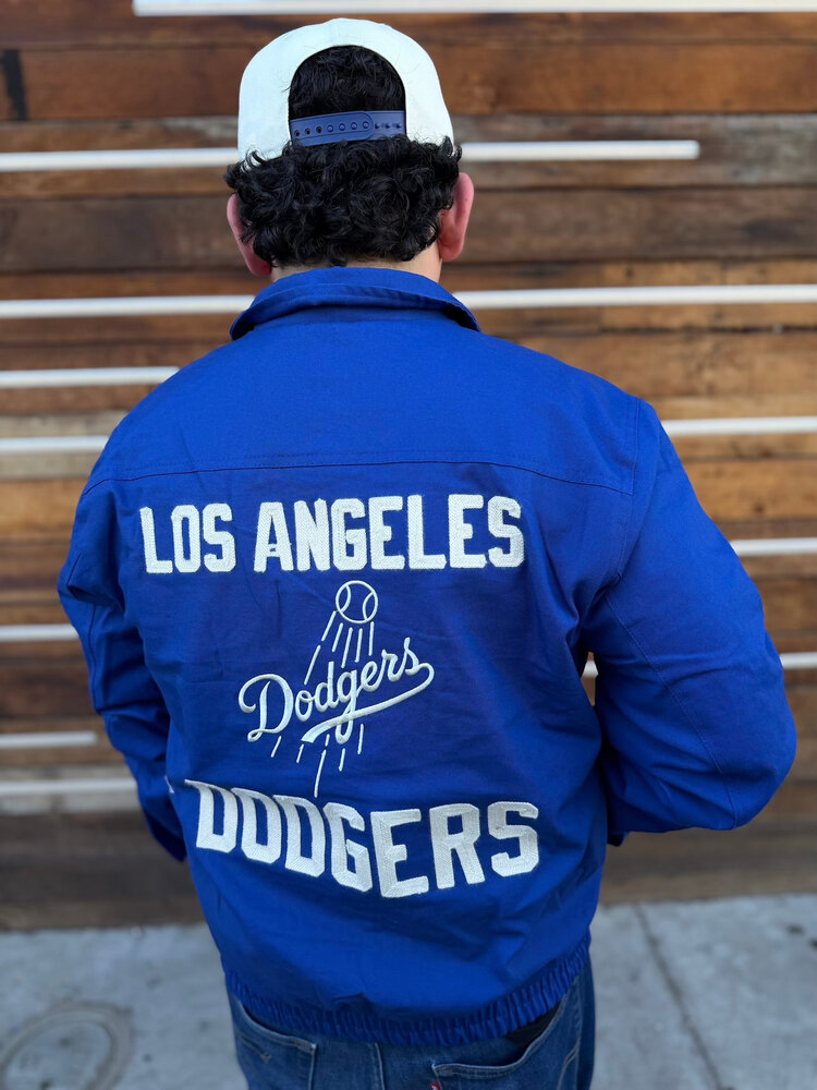 Starter LA Dodgers Men's Starter Franchise Royal Canvas Full-Zip Jacket
