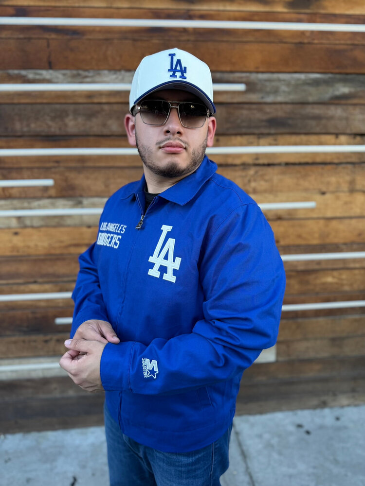 Starter LA Dodgers Men's Starter Franchise Royal Canvas Full-Zip Jacket