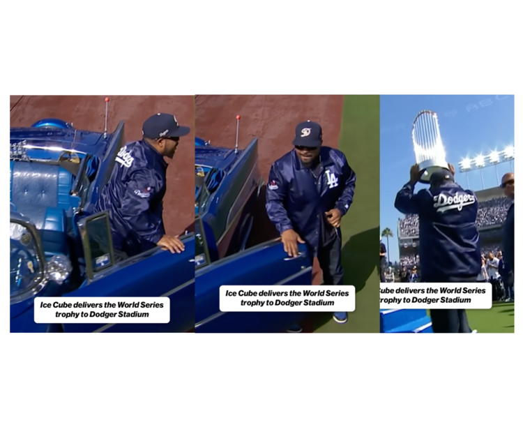 Starter LA Dodgers Men's Starter Navy Cube's Coach Jacket 2025 Champ Celebration