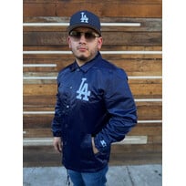 Starter LA Dodgers Men's Starter Navy Cube's Coach Jacket 2025 Champ Celebration