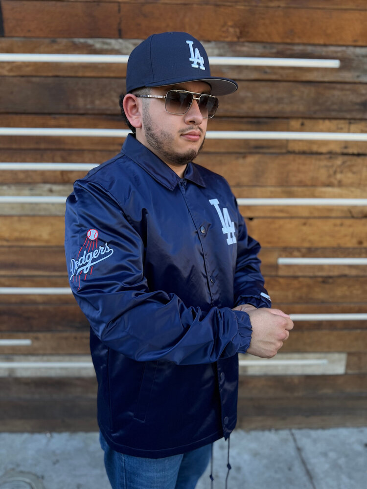 Starter LA Dodgers Men's Starter Navy Cube's Coach Jacket 2025 Champ Celebration