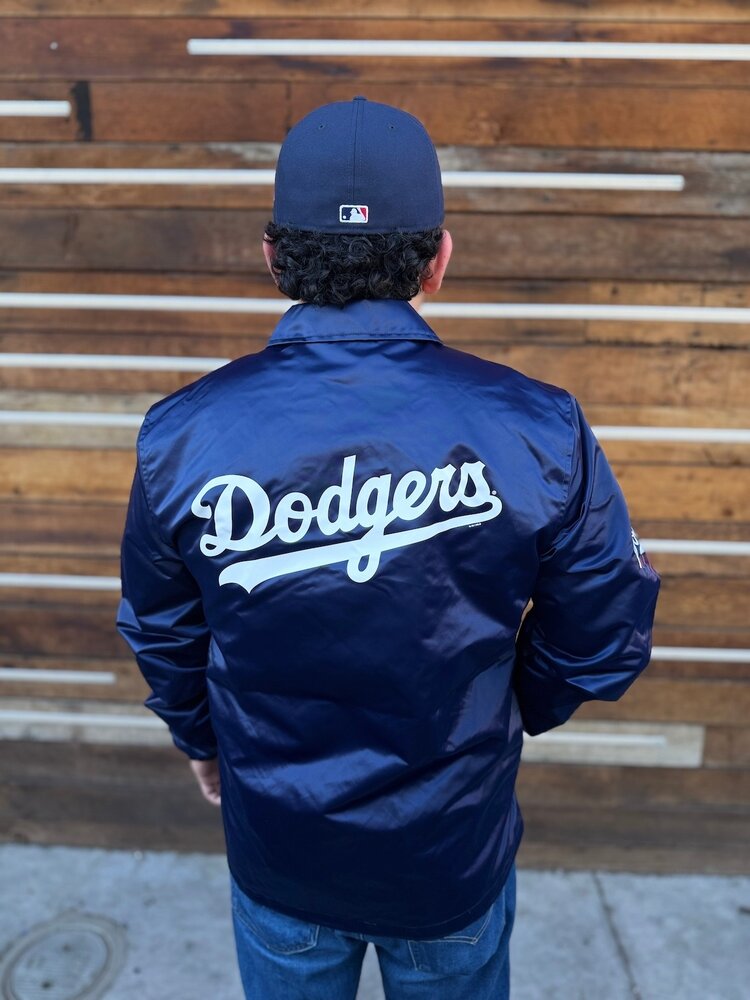 Starter LA Dodgers Men's Starter Navy Cube's Coach Jacket 2025 Champ Celebration