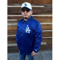 Starter LA Dodgers Men's Starter Royal Cube's Coach Jacket 2025 Champ Celebration