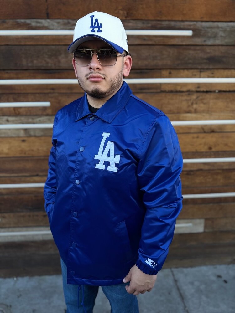 Starter LA Dodgers Men's Starter Royal Cube's Coach Jacket 2025 Champ Celebration