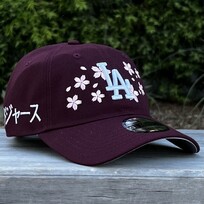 New Era LA Dodgers Maroon White Cherry Blossom Kanji SP 920 Adjustable