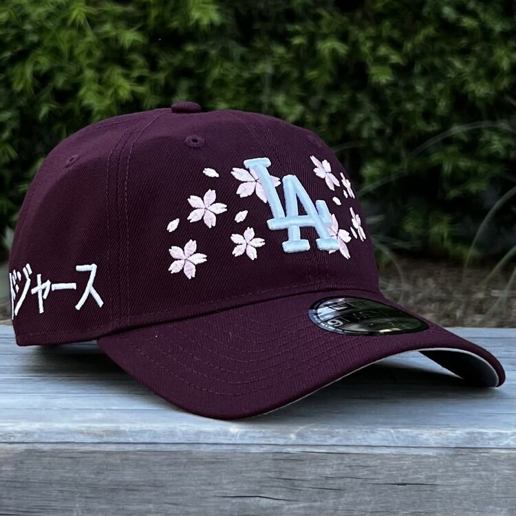 New Era LA Dodgers Maroon White Cherry Blossom Kanji SP 920 Adjustable