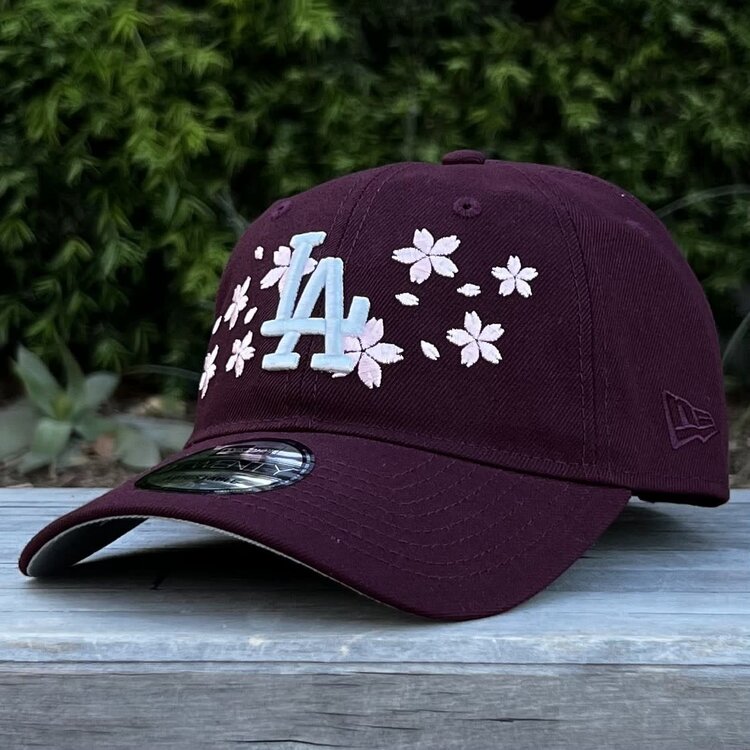 New Era LA Dodgers Maroon White Cherry Blossom Kanji SP 920 Adjustable