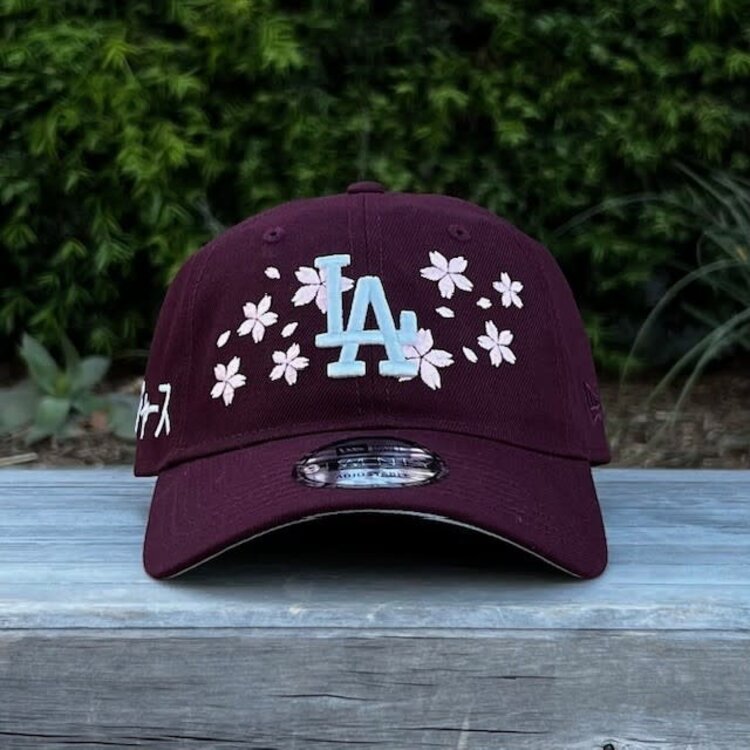 New Era LA Dodgers Maroon White Cherry Blossom Kanji SP 920 Adjustable
