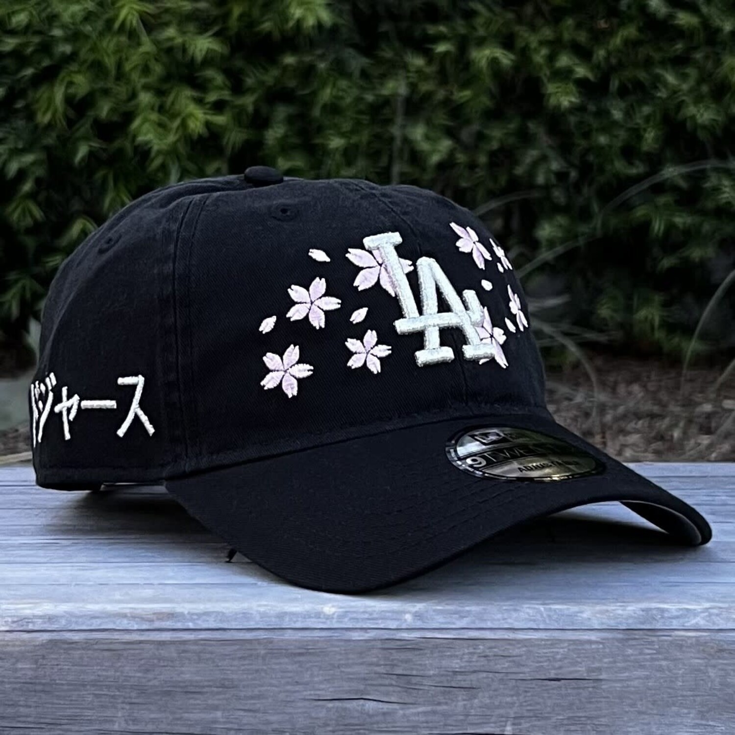 LA Dodgers Black Silver Cherry Blossom Kanji SP 920 Adjustable