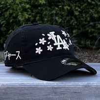 New Era LA Dodgers Black Silver Cherry Blossom Kanji SP 920 Adjustable