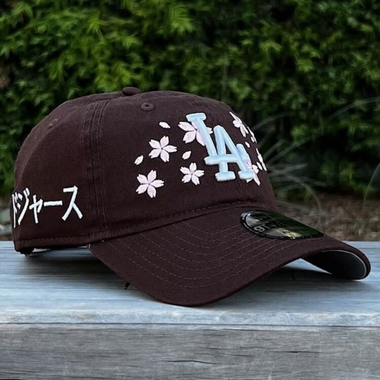 New Era LA Dodgers Dark Brown White Cherry Blossom Kanji SP 920 Adjustable