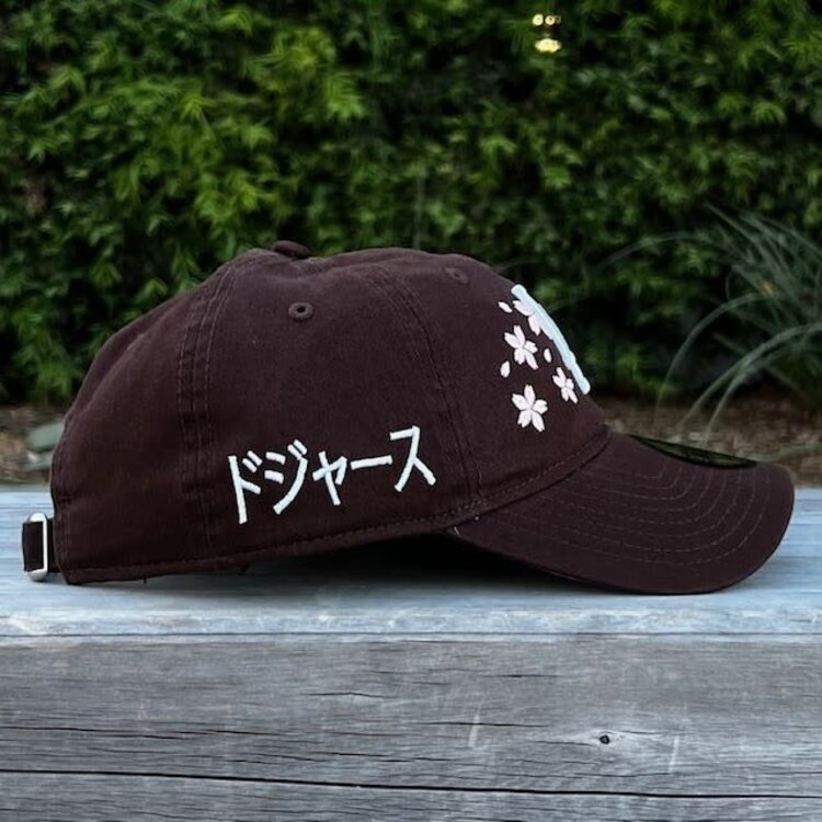 New Era LA Dodgers Dark Brown White Cherry Blossom Kanji SP 920 Adjustable