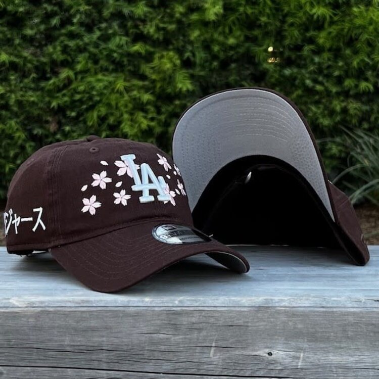New Era LA Dodgers Dark Brown White Cherry Blossom Kanji SP 920 Adjustable