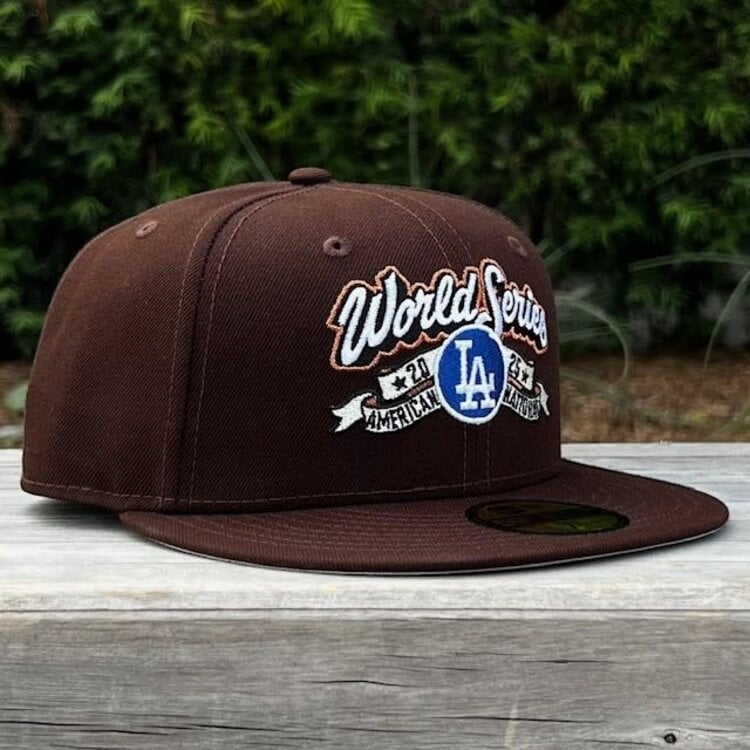 New Era LA Dodgers Dark Brown 2025 NLCS Locker Room Fitted