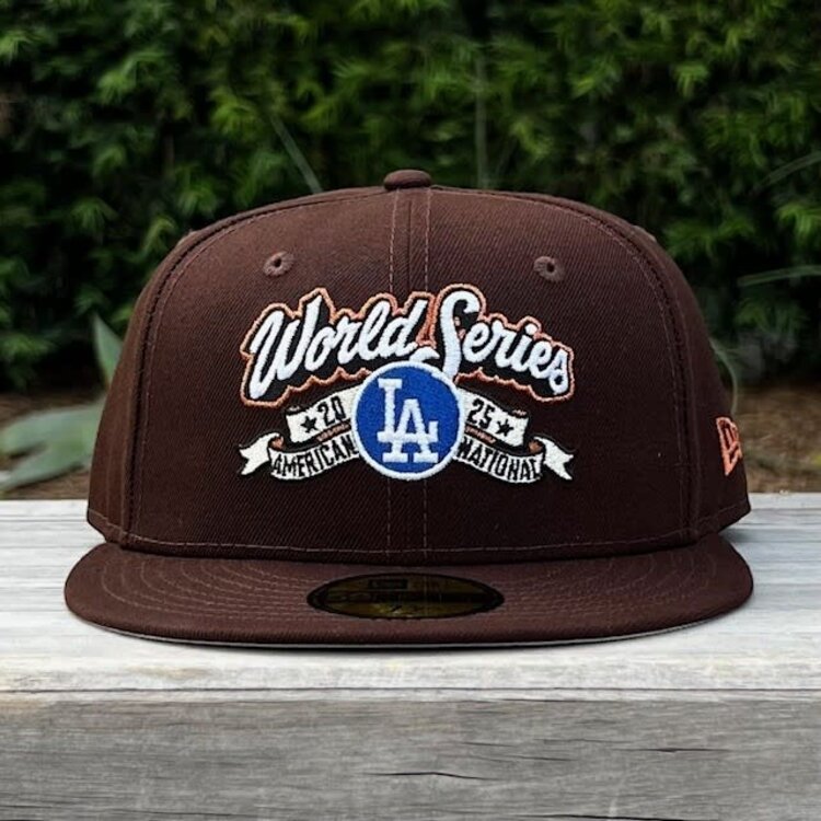 New Era LA Dodgers Dark Brown 2025 NLCS Locker Room Fitted